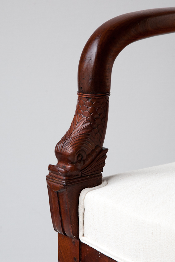 Restauration mahogany French Fauteuils from Julia Boston Antiques