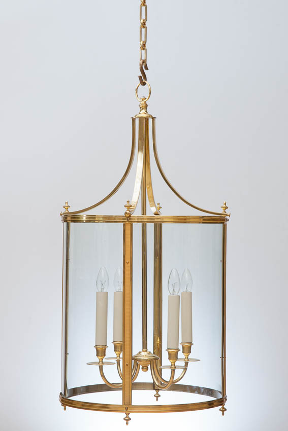 Gilt brass hall lantern late 19th century