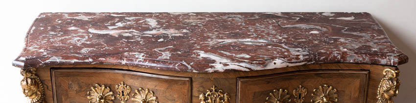 shaped breche marble top