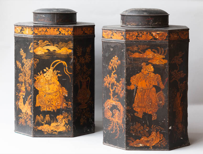 Pair of Regency Tea Caddy's