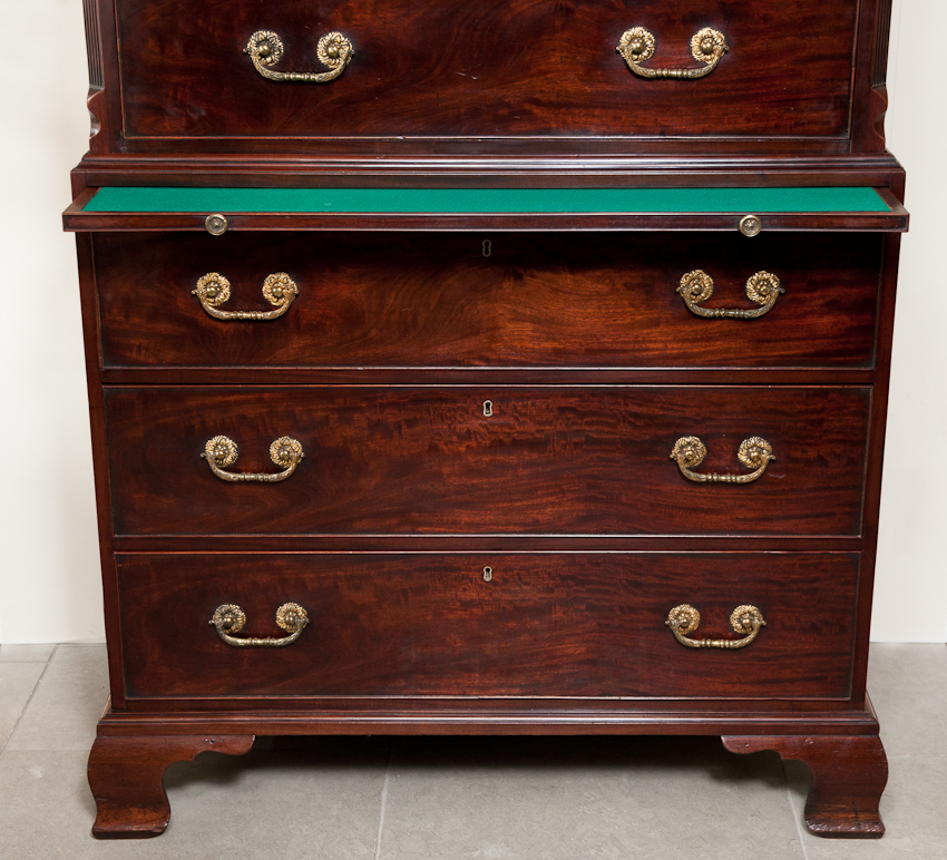 George III mahogany chest on chest from Julia Boston Antiques