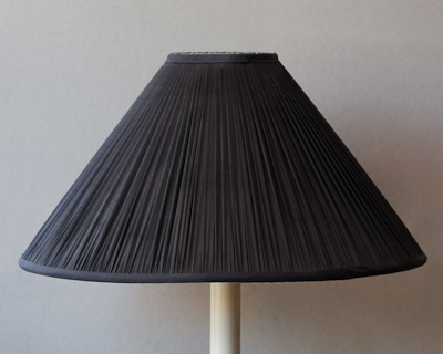 black smooth silk lampshade